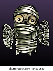 Mummy halloween icon vector