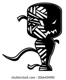 Mummy Halloween on white background
