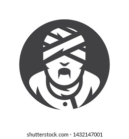 Mummy Halloween zombie Vector silhouette sign