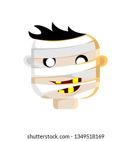 Mummy Head Character Illustration Design