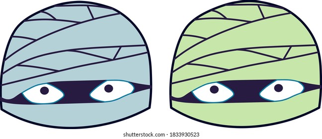 
Mummy helloween vector illustration set 
