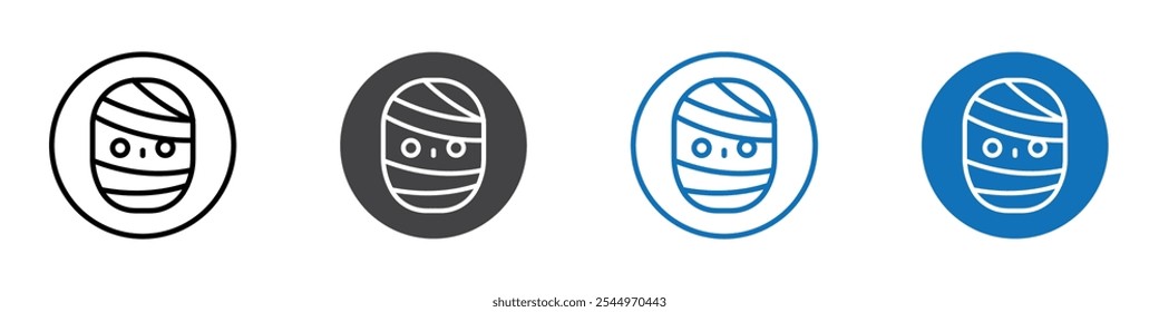 Mummy icon Logo sign in thin line outline