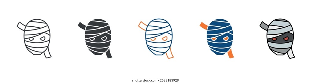 Mummy Icon Set Multiple Style Collection