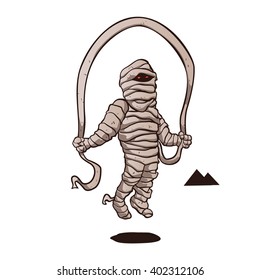 mummy jumping rope