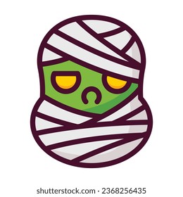 Mummy line filled icon. Perfect for graphic design, mobile, UI, and web masterpieces