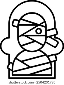 Mummy Line vector Icon Design