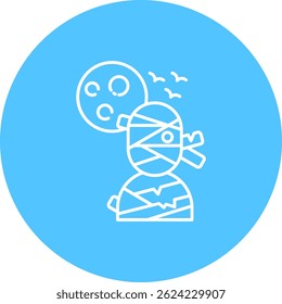 Mummy Line vector Icon Design