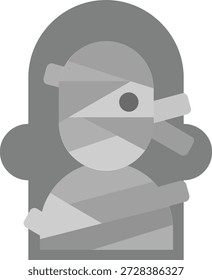 Design de ícone de vetor de linha de múmia
