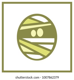 Mummy logo, icon for Halloween.