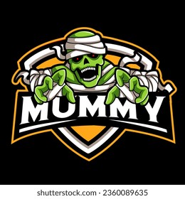 Mummy Mascot esport gaming logo design