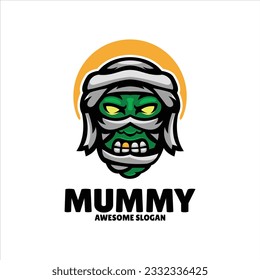 mummy mascot illustration logo design