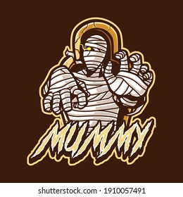 Mummy Mascot Logo For Esport And Sport
