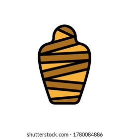 Mummy, museum icon. Simple color with outline vector elements of historical things icons for ui and ux, website or mobile application