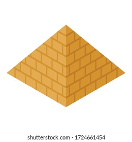 Mummy pyramid icon. Isometric of mummy pyramid vector icon for web design isolated on white background