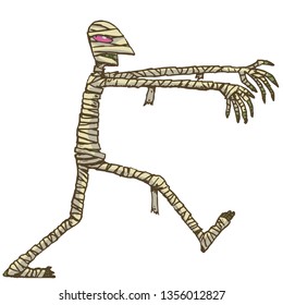 mummy with red eyes
