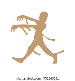 mummy silhouette vector cartoon