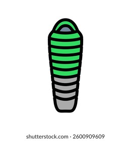 mummy sleeping bag color icon vector. mummy sleeping bag sign. isolated symbol illustration