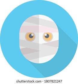 Mummy-Vektorflachfarbensymbol 