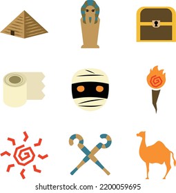 Mummy vector icon illustration set