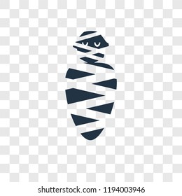 Mummy vector icon isolated on transparent background, Mummy transparency logo concept
