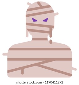 A mummy vector illustration in flat color design