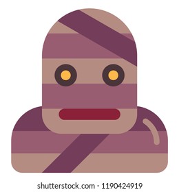 A mummy vector illustration in flat color design