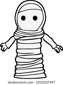 mummy, vector illustration, halloween, cute mummy, cute halloween