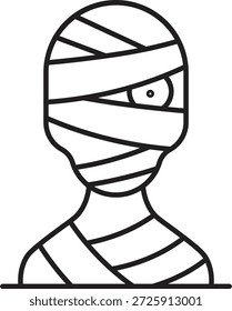 Mummy Vektor Linie Icon Design