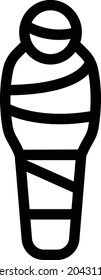 icono de la línea delgada del vector de momia