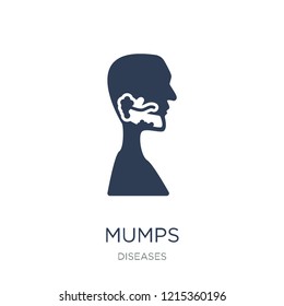 Mumps icon. Trendy flat vector Mumps icon on white background from Diseases collection, vector illustration can be use for web and mobile, eps10