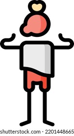mumps isolated design element stock illustration. Vector on a white background