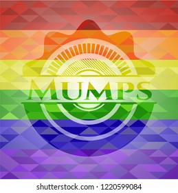 Mumps lgbt colors emblem 