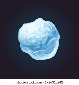 Mumps virus, cartoon 3d model. Swelling of parotid salivary glands. Vector illustration on dark background.