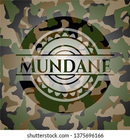 Mundane on camo texture