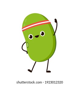 Mung Bean vector. Mung Bean character design.