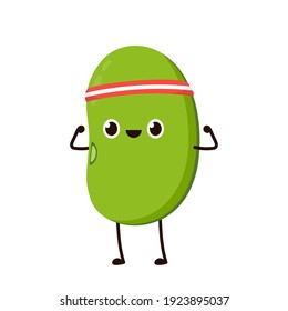 Mung Bean vector. Mung Bean character design.