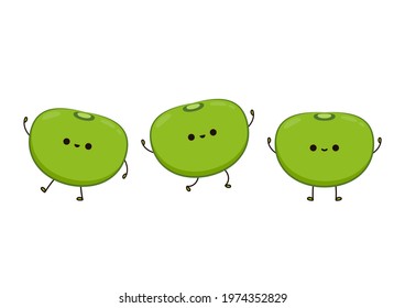 Mung Bean vector. Mung Bean character design.