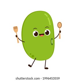 Mung Bean vector. Mung Bean character design.