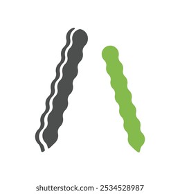 Mung Beans Logo Icono de Vector Ilustración de Plantilla