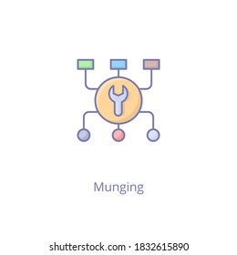 Munging icon in vector. Logotype