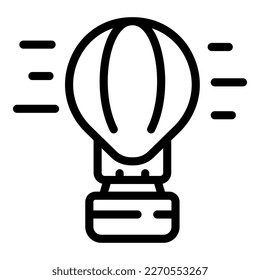 Munich air balloon icon outline vector. Germany skyline. Bavarian festival