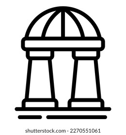 Munich arch icon outline vector. Arena skyline. Architecture festival