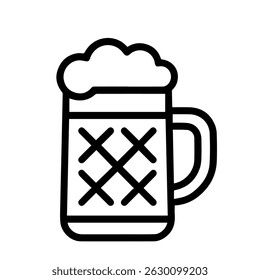 Munich beer mug icon on white background vector
Vector icon german food