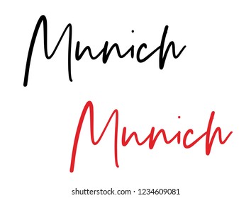 Munich calligraphy vector quote 