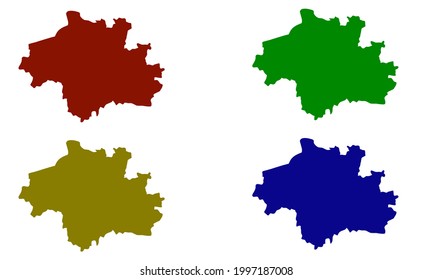 Munich city map silhouette in Germany