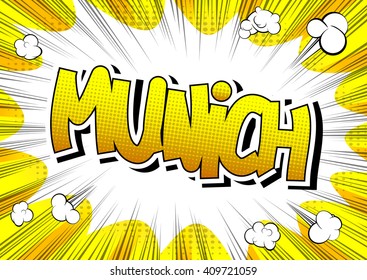Munich - Comic book style word