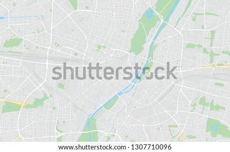 Munich, Germany, classic colors, printable map, designed as a high quality background for high contrast icons and information in the foreground.