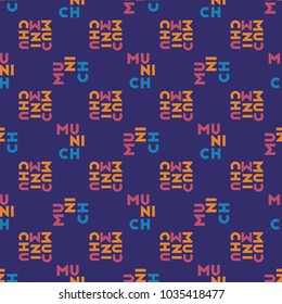 Munich seamless pattern. Autentic artistic design for background.