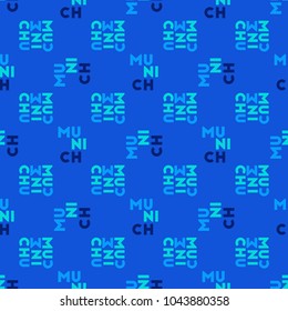 Munich seamless pattern. Autentic artistic design for background.