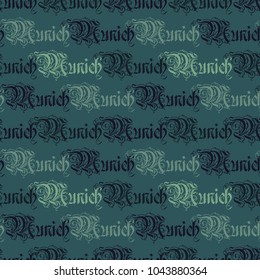 Munich seamless pattern. Autentic artistic design for background.